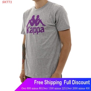 ผ้าฝ้ายแท้เสื้อยืดลำลอง กัปปะเสื้อยืดแขนสั้น Kappa Mens Authentic ESTESSI Crewneck T-Shirt Jersey Short sleeve T-shirtsS