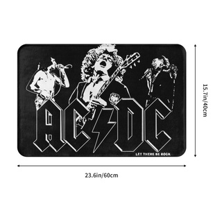 Acdc โลโก้ (2) พรมเช็ดเท้า บ้าน พรม กลางแจ้ง 40 * 60 ซม. กันลื่น พรมเช็ดเท้า พรมเช็ดเท้า กันลื่น สวน ทางเข้า ประตู ห้องครัว