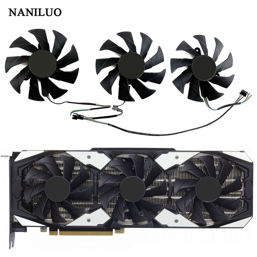 87 มม.GA92A2H GTX 2080 2080tI พัดลมกราฟิกสําหรับ Zotac GeForce RTX 2070 2080 2080Ti X-GAMING OC การ์