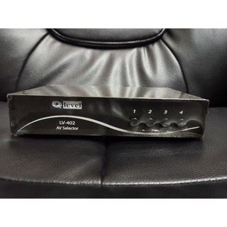 กล่องเพิ่มช่องรับสัญญาน (เข้า4 ออก 2เครื่อง) Q-level AV selector lv-402 กล่องเหล็กของแท้