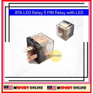 รีเลย์ LED 12V 120 AMP 87A 5 PIN กันน้ํา สําหรับรถยนต์ รถบรรทุก