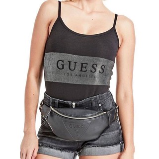 กระเป๋าคาดอก กระเป๋าคาดเอว GUESS Factory Women Gym Embossed Logo Waist Pack ของแท้ 100%