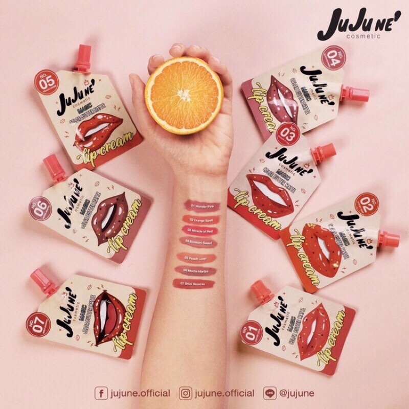 จูเน่ JuJu ne’ Magic Color Butter Matte Lip Cream ลิปสติก ลิป ซอง