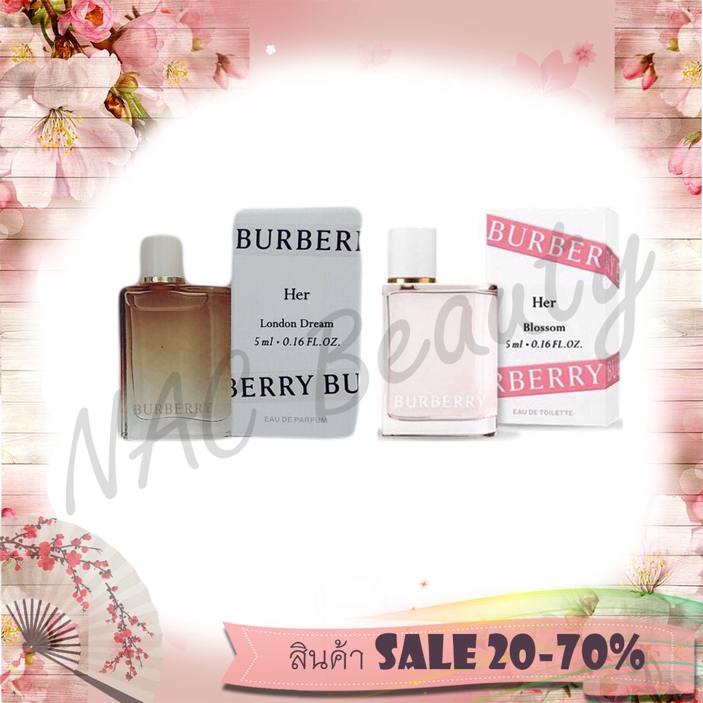 ของแท้ 100%_BURBERRY HER EDT 5ml/ Burberry Her Blossom EDT 5ml/ Burberry Her London EDP 5ml/ Burberr