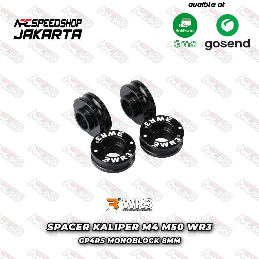 M4 M50 GP4RS Monoblock WR3 8mm Caliper Spacer - สีดํา