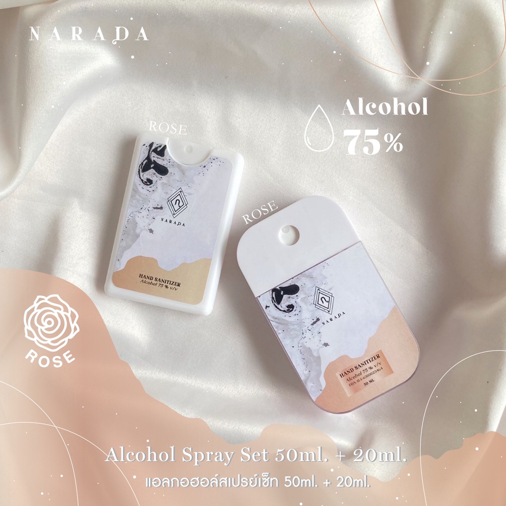 ❤️เซตโดนใจ❤️ราคาสบายกระเป๋าโดนใจจัดเลย1 เซทมี 2ชิ้น?มี2ขนาด50ml,20ml  by NaradaAsia❤️