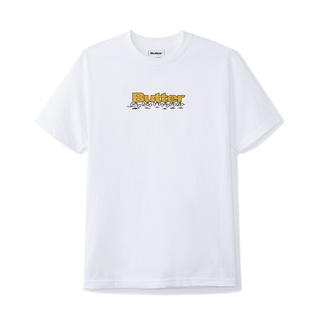 BUTTER GOODS เสื้อยืด RUNNING LOGO TEE WHITE สีขาว