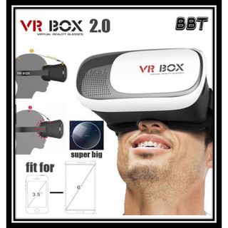 BBT VR Box 2.0 VR Glasses Headsetแว่น3Dสำหรับสมาร์ทโฟนทุกรุ่น เหมาะสำหรับสมาร์ทโฟนขนาด 4.7-6 นิ้ว  (Black/White) VR-BOX