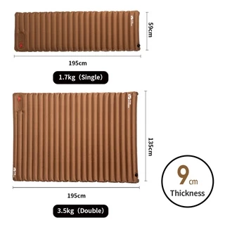 MOBI GARDEN เบาะที่นอนเป่าลม แบบพกพา สําหรับตั้งแคมป์