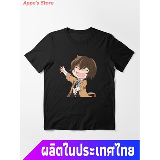 Appes Store COD BSD Bungou Stray Dogs Happy Dazai | Bungo Stray Dogs Essential T-Shirt เสื้อยืดพิมพ์ลาย เสื้อยืดคู่รัก