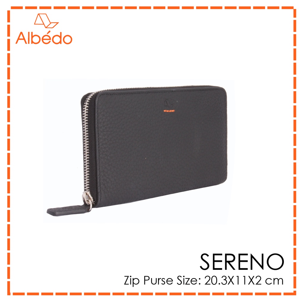 [Albedo] SERENO ZIP PURSE กระเป๋าสตางค์ใบยาว ซิปรอบ หนังแท้ รุ่น SERENO - SR02199