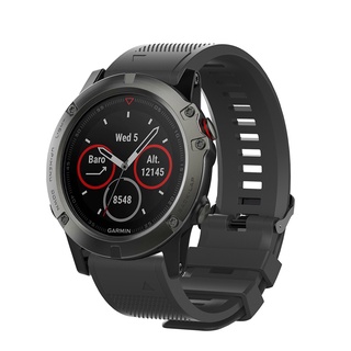 สายนาฬิกาข้อมือซิลิโคน แบบนิ่ม กว้าง 26 มม. สําหรับ Garmin Fenix 5 5S 5X 20 22 Garmin Fenix 3 3HR