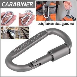 พวงกุญแจ 3 สี  mini carabiner คาราไบเนอร์ พวงกุญแจคาราบิเนอร์ รูปตัว D สำหรับกิจกรรมกลางแจ้ง