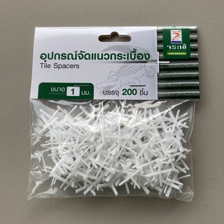 Top store อุปกรณ์จัดแนวกระเบื้อง Tile Spacers ขนาด 1 มม. / 1.5 มม. / 2 มม. / 3 มม. / 5 มม. / 10 มม. ตรา จระเข้