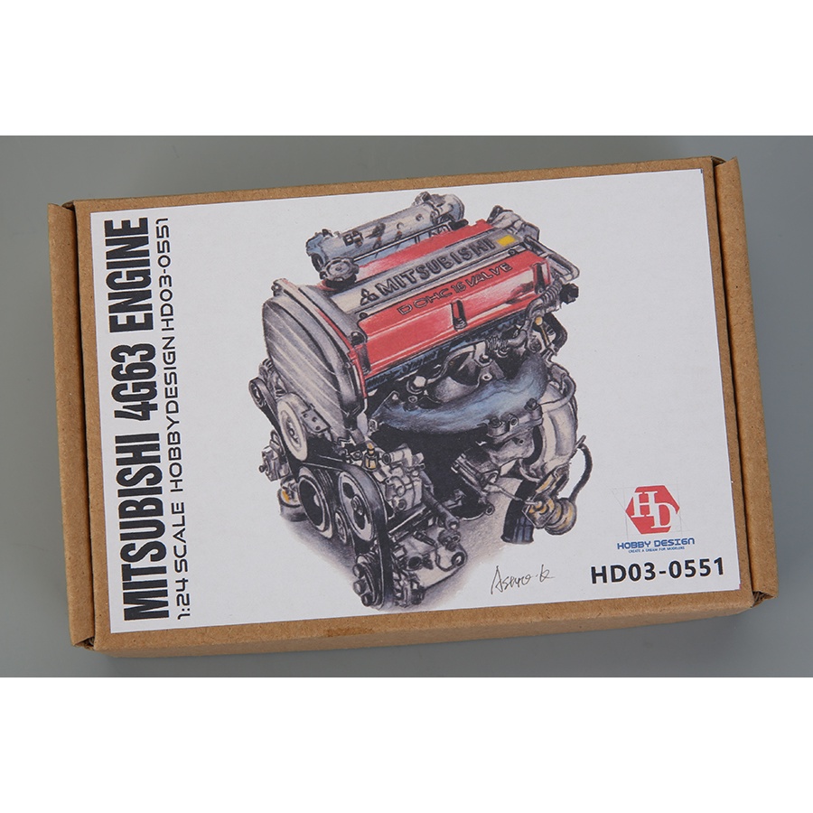 Hobby Design : HD03-0551 : 1/24 Mitsubishi 4G63 Engine Detail Set (Resin+PE+Metal parts)