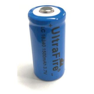 UltraFire 16340 / CR123A / LC16340 ถ่าน 3.7V 1200 MAh (สีน้ำเงิน) 1ก้อน