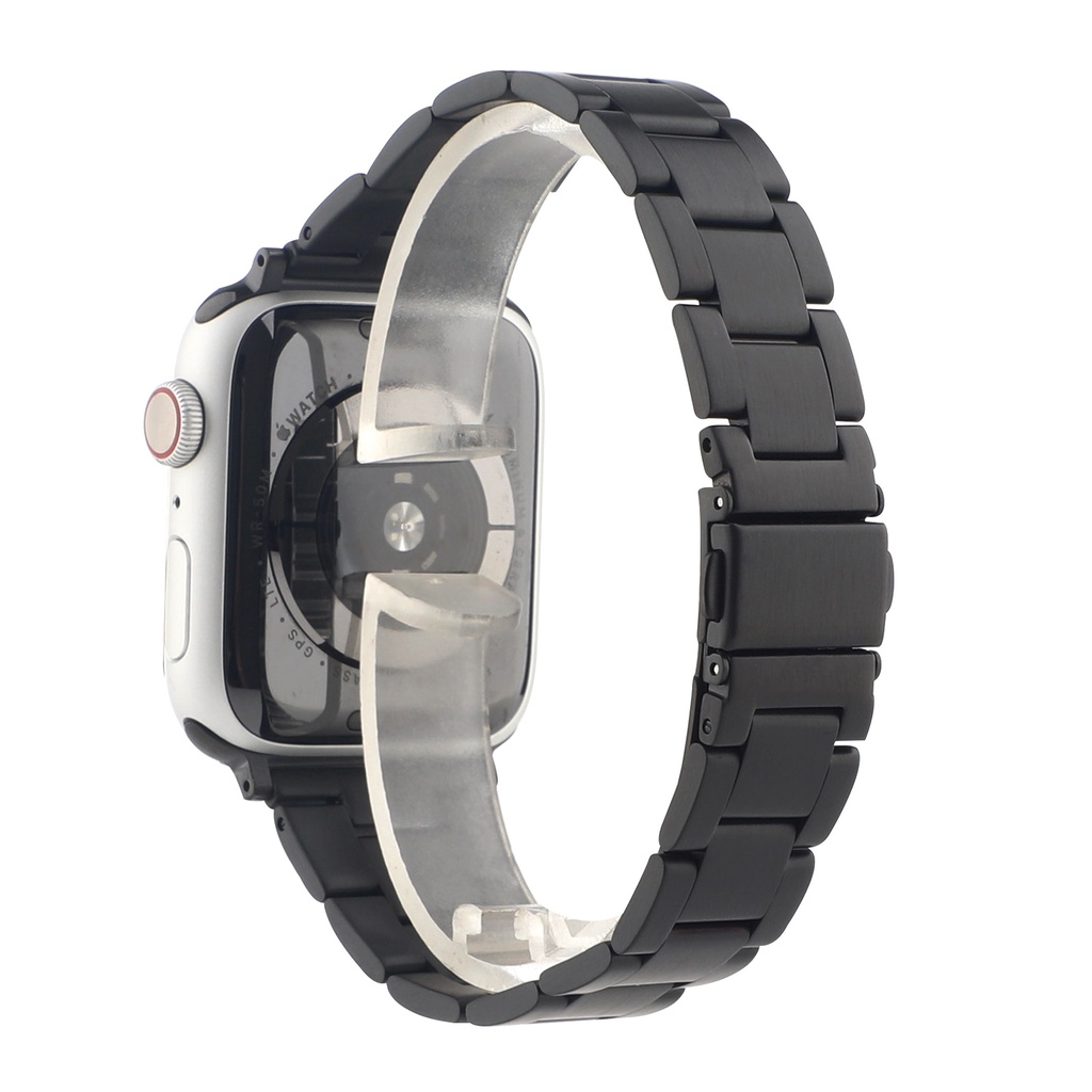 สแตนเลสสตีลสายคล้องข้อมือสําหรับ Apple Watch Ultra 3 2 49/46/45/38/40/42/44 มม. รองรับรุ่น 11/10/9/8/7/6/SE/5/4/3/2/1