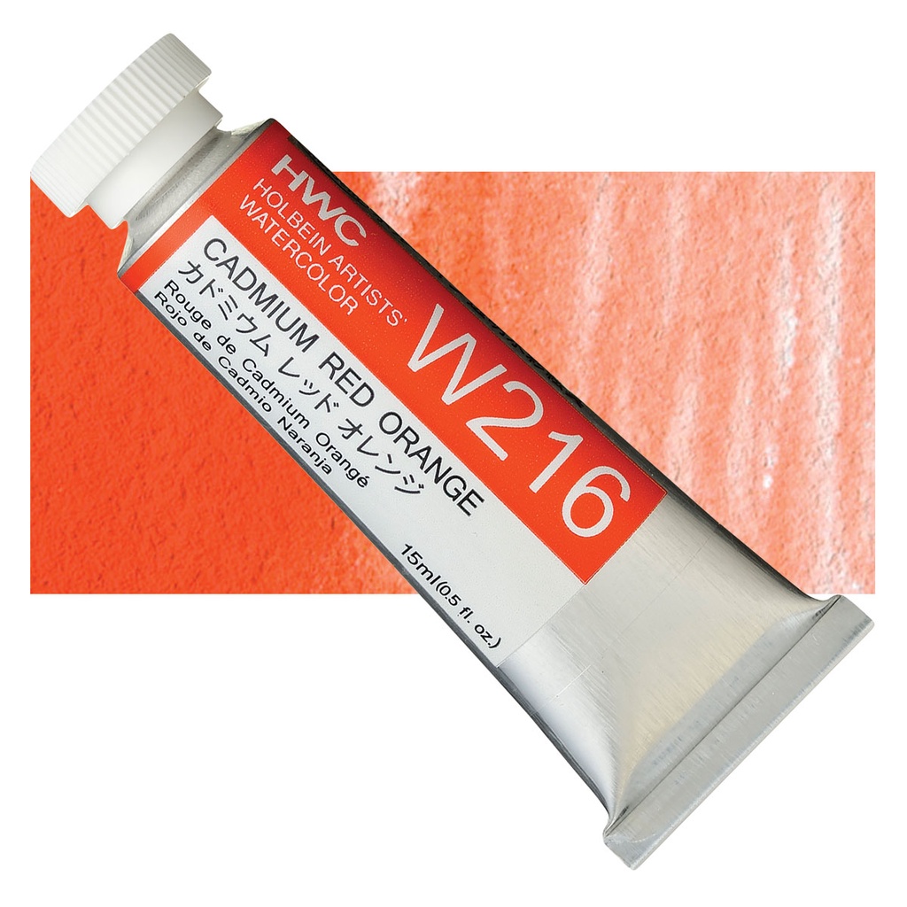 Cadmium Red Orange 5ml W016/15ml W216 Series E สีน้ำโฮลเบน Holbein Artist Watercolor ホルベイン透明水彩絵具