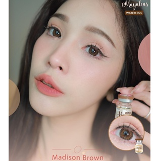 คอนแทคเลนส์ยี่ห้อ Mayalens รุ่น  Madison Brown  (สีน้ำตาล)