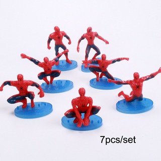 ฟิกเกอร์ Spiderman Electro Lizard Spider Man ของเล่นสําหรับเด็ก 7 ชิ้น ต่อชุด