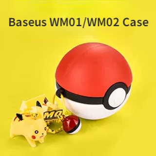 Baseus WM02 เคสการ์ตูนโปเกมอนบอล Baseus WM02 เคสซิลิโคนนิ่มจี้ปิกาจูน่ารัก Baseus Encok WM01 เคสคลุมหูฟังการ์ตูนโถน้ำผึ้ง Baseus WM01 เคสกันกระแทก