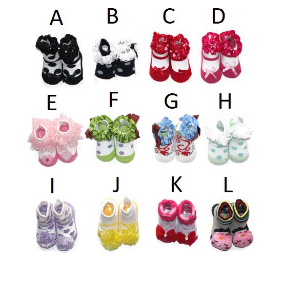 ถุงเท้าเด็กผู้หญิง MUDPIE ถุงเท้าเด็กลูกไม้ TUTU FLOWER RIBBON