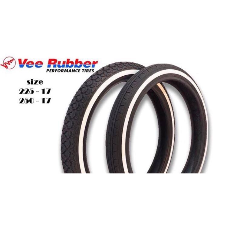 ยางขอบขาว vee rubber (ต่อเส้น) ขนาด 2.25-17 หรือ 2.50-17 ยางขอบ17