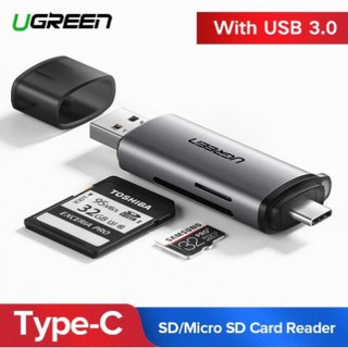 UGREEN รุ่น 80191,50706 การ์ดรีดเดอร์ USB-C to USB3.0  SD Micro SD, TF, OTG สำหรับมือถือ แท็บเล็ต และคอมพิวเตอร์