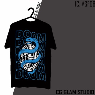 ☸ ▽A3F08 DOOM SNAKE JAPAN/TOKYO ยูนิเซ็กซ์ สตรีทแวร์ หลวมเสื้อเชิ้ตขนาดใหญ่ (พิมพ์ A3 )- S/M, L E?%