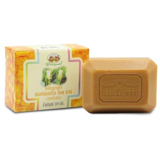 ผลิต 16/11/2020 อภัยภูเบศร์ สบู่ขมิ้นบำรุงผิว Thai Turmeric Soap 100 g ของแท้ 100%