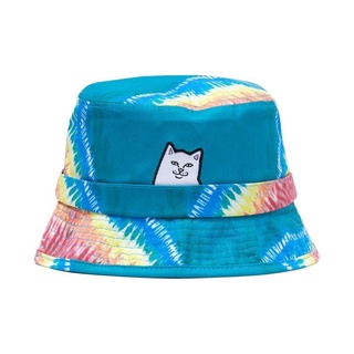 SLUM LTD - RIPNDIP Lord Nermal Tie Dye Bucket Hat Teal Rainbow