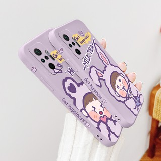 เคสโทรศัพท์มือถือ ซิลิโคน ลายหมี กระต่าย เด็กผู้หญิง สําหรับ Xiaomi Redmi Note 10 10s Pro Max