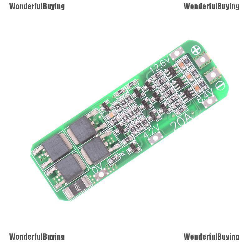 Wbth บอร์ดชาร์จแบตเตอรี่ลิเธียมไอออน PCB BMS 3S 20A 18650