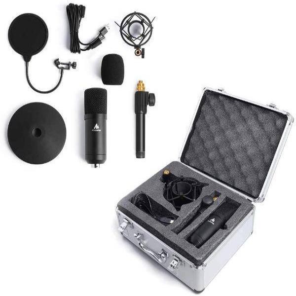 MAONO AU-A04TC USB Condenser Podcast PC Microphone Kit with Aluminum Case