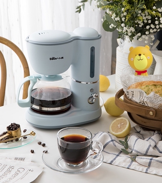 เครื่องชงกาแฟ Bear KFJ-A06K1 coffee machine home small mini automatic American coffee machine making tea