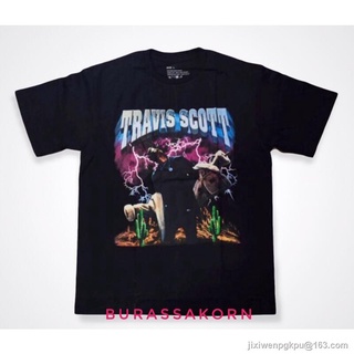 CZH เสื้อยืด Travis Scott Hip Hop Travis Scott Rapper oversize SML