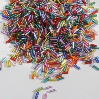 300 ชิ้น/ล็อต 2x7 มม.หลอดแก้วลูกปัดลูกปัดคริสตัลลูกปัดหลวม Spacer สําหรับ DIY เครื่องประดับทําสร้อยข้อมือผลการค้นหาอุปกรณ์