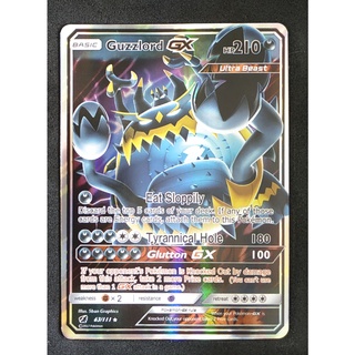 Guzzlord GX Card 63/111 อคูจิคิง Pokemon Card Gold Flash Light (Glossy) ภาษาอังกฤษ