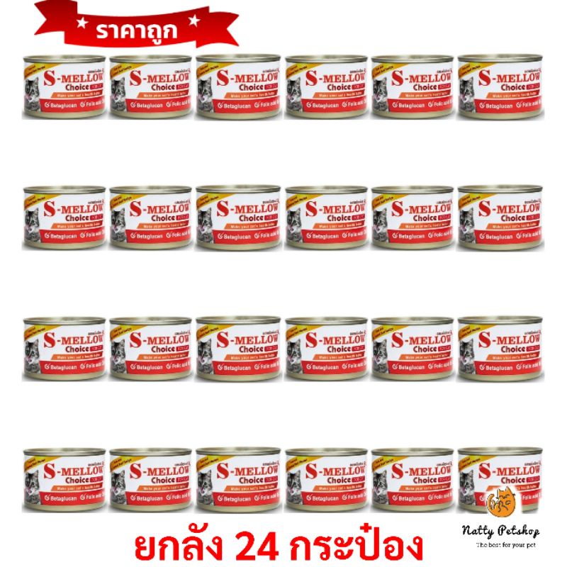 s-mellow choice ของแมว 1ลัง 24กป.(สีส้ม)อาหารสัตว์ป่วย บำรุงเลือด ...