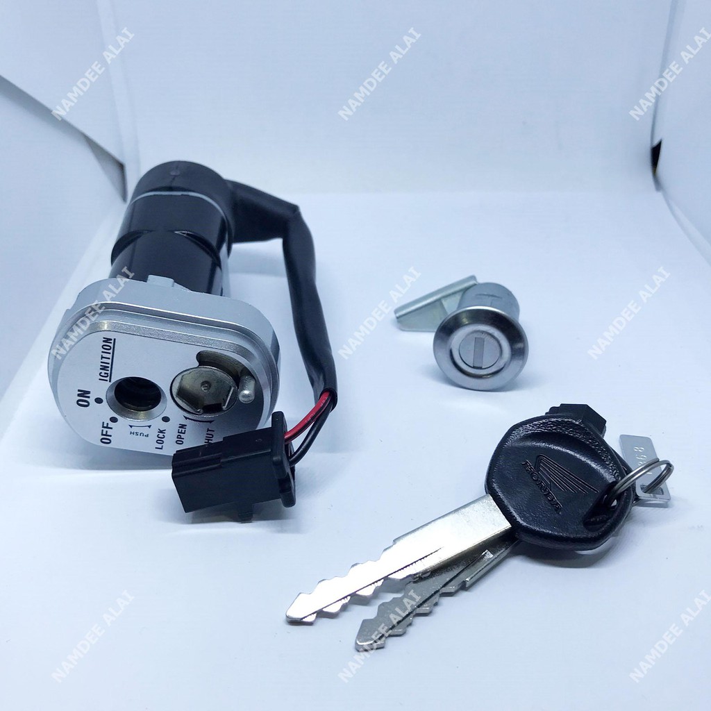 *+HONDA สวิทช์กุญแจ (ชุดใหญ่) ของแท้ สำหรับรถจักรยานยนต์ รุ่น Click110i คลิ๊ก110ไอ (35010-KVB-T00)