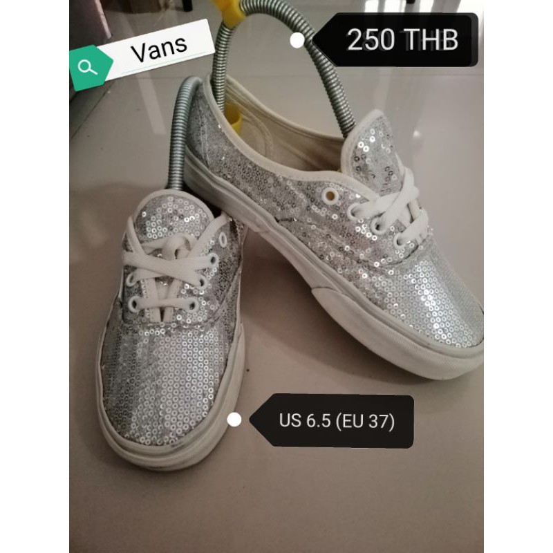 สลิปออน Vans วิ้งๆสีเงิน