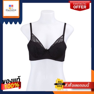 เสื้อชั้นในดันทรงผ้าลูกไม้ สีดำ ไซส์ 34B PUSH UP LACE BRA BLACK COLOR SIZE 34B