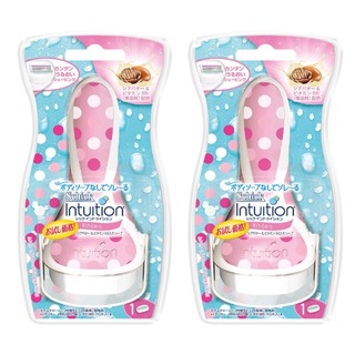 SCHICK INTUITION มีดโกนพร้อมสบู่ในตัว ชิค อินทูอิชั่น มอยส์เจอร์ แคร์ เรเซอร์ เชียร์บัตเตอร์ และวิตามินบี 5 ชุดละ 2 ชิ้น