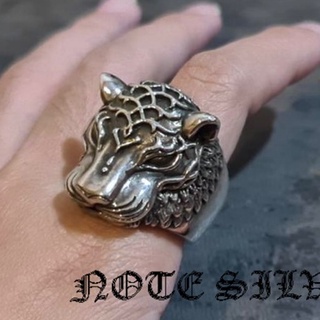 แหวนเสือพาดลายกอธิค รุ่นไม่ฝังตา Super Gothic Ring of Tiger Sterling Silver 925 NSRG2774