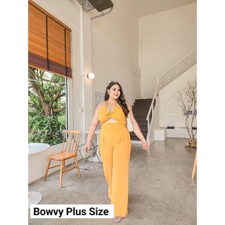 🔥Plussize🔥ชุดเซทเสื้อ+กางเกงคนอ้วน🔥รอบอก 40”- 48”  เอวก่อนยืด 30" ยืดสุด  46-48"