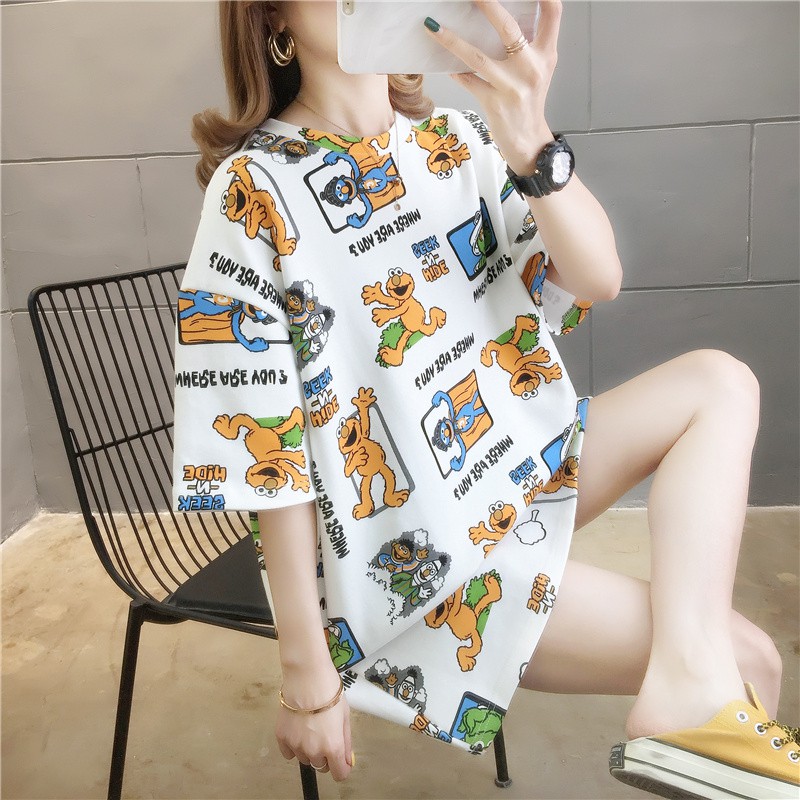 LHSunshine 🌞 OVERSIZE เสื้อยืดลายมารูโกะผ้านิ่มใสสบาย ไม่ควรพลาด - รูปที่ 4