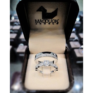 Madduckjewels แหวนเงินแท้ เพชร CZ ชุบโรเดียม RG1470-RG1707