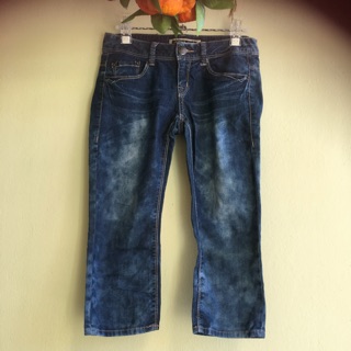 กางเกงยีนส์ฟอก GetusedJeans ขาสี่ส่วนไซส์ S เอว28,เป้าลึก7.5,สะโพกฟรี-35,ยาว27.5 มือสองญี่ปุ่น สภาพสวยใหม่มาก