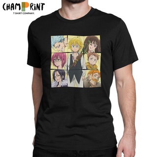 ถูกสุดๆเสื้อยืด คอกลม ผ้าฝ้ายแท้ พิมพ์ลาย The Seven Deadly Sins Nanatsu No zai เหมาะกับของขวัญ แฟชั่นสําหรับผู้ชาย