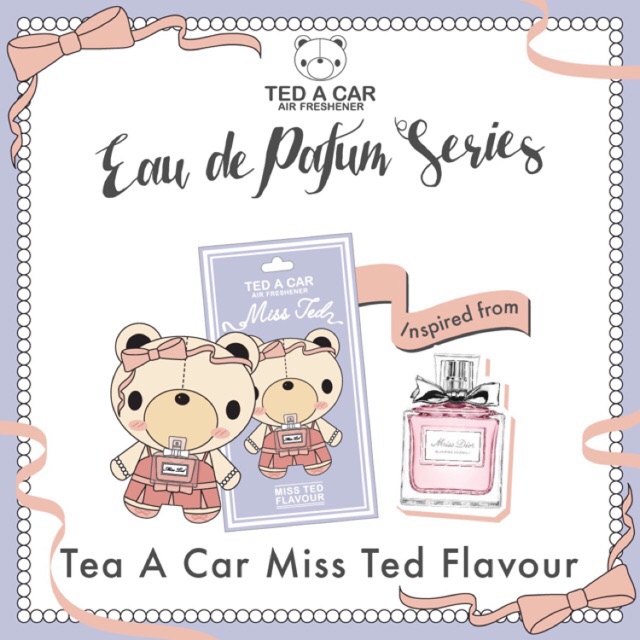 TED A CAR กลิ่นMiss ted แผ่นน้ำหอมปรับอากาศ 🐻สุดฮิต